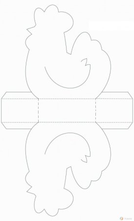 Коробочка для пасхального яйца шаблон