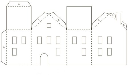 Объемный домик из бумаги