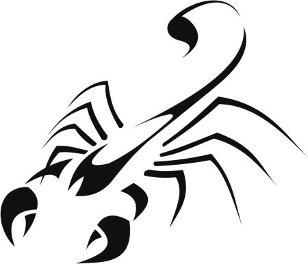 Скорпион трафарет