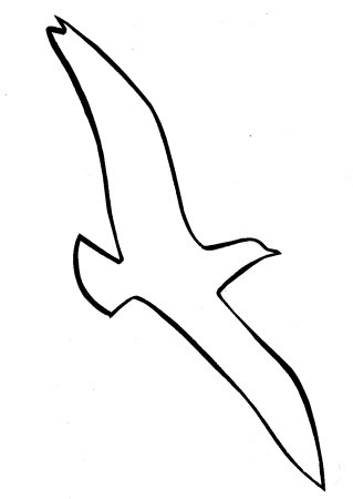 Трафарет Чайки