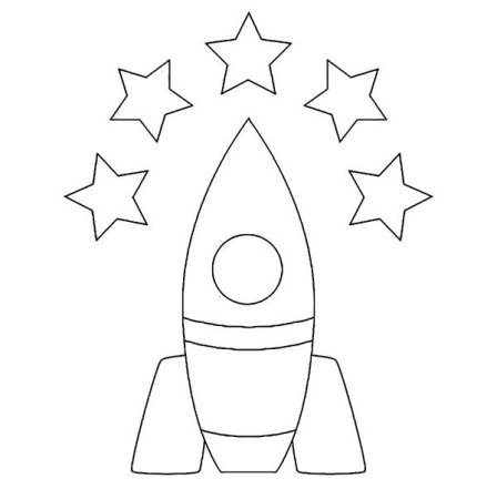 Детали ракеты для аппликации