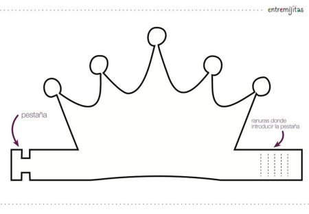 Корона трафарет для вырезания