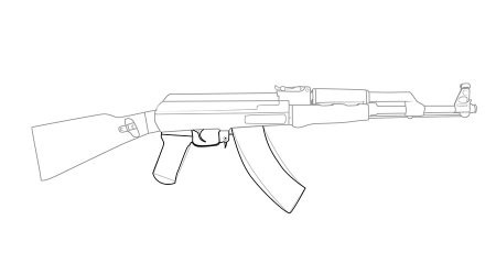 АК 47 чертеж