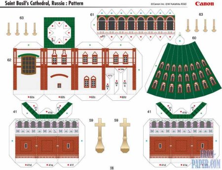 Спасская башня Кремля развертка