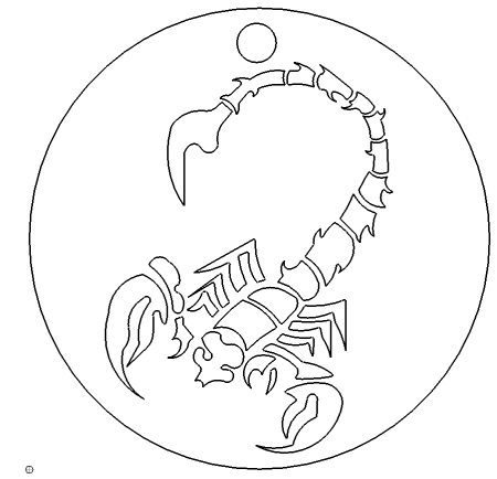Скорпион знак зодиака трафарет