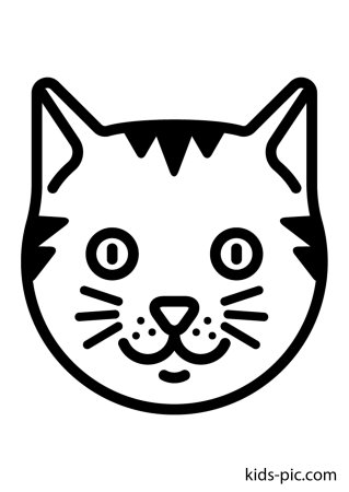 Морда кота трафарет