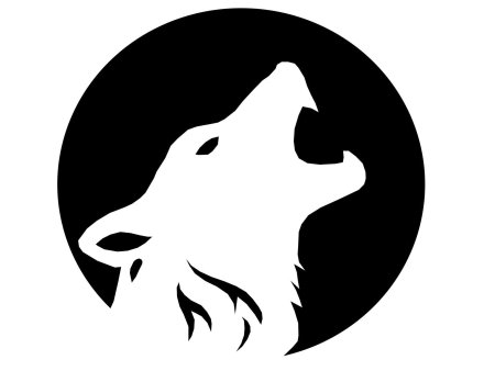 Силуэт волка