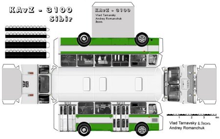 ЛИАЗ 677 развертка