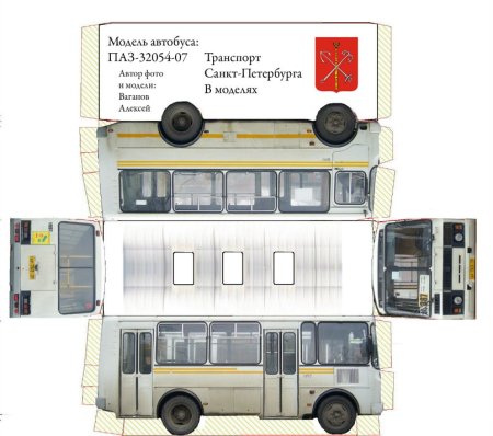 Развертка ПАЗ 32054