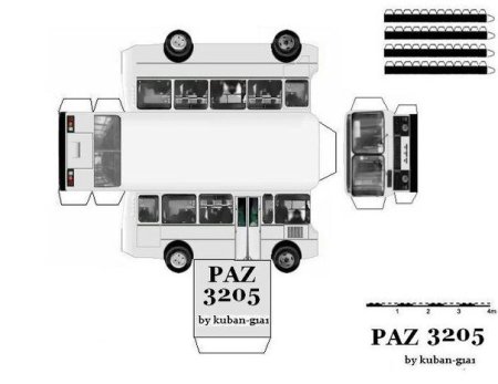 Развёртка автобуса ПАЗ 3205