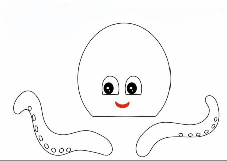 Аппликация из ткани осьминог
