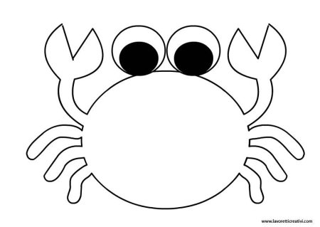 Краб трафарет