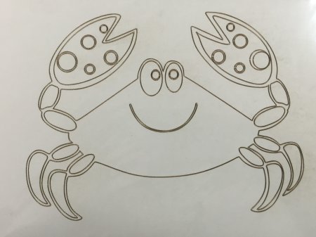 Краб трафарет для детей