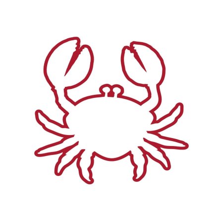 Раскраска Крабик