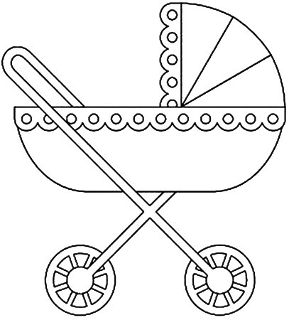 Раскраска коляска