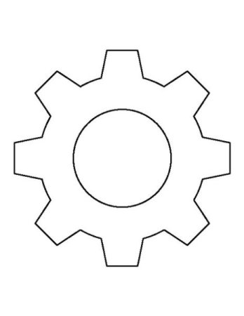 Шестерня трафарет