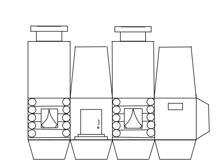 Макет избушки из бумаги