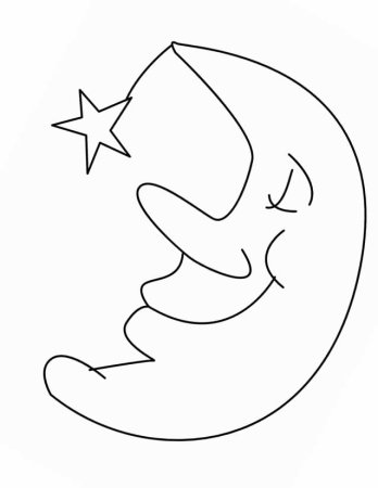 Месяц раскраска