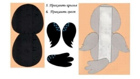 Ворона аппликация для детей