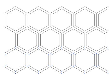 Трафарет пчелиных сот