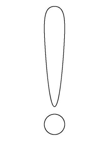 Восклицательный знак трафарет