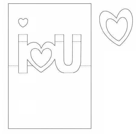 Трафарет i Love you