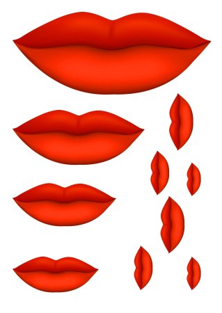 Губы для вырезания