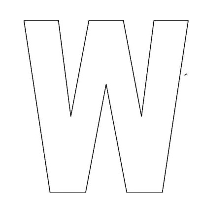 Объемная буква w