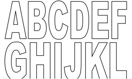 Трафарет английских букв для вырезания