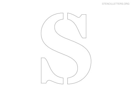 S трафарет для вырезания