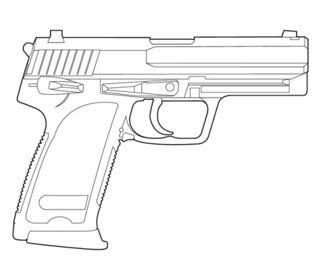 P350 пистолет чертеж