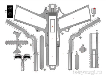 Кольт 1911 развертка из бумаги