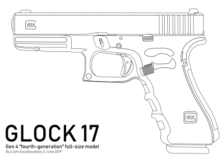 Глок 17 Gen 3 чертеж