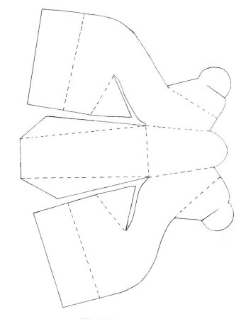 Поделка туфелька из бумаги