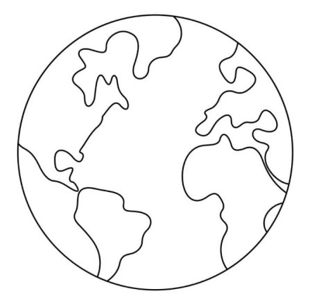 Трафарет Планета земля для вырезания