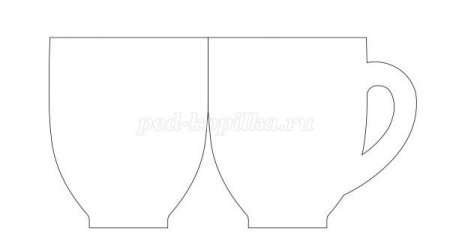 Трафарет "чашка"
