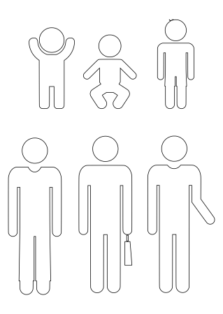 Человечки трафареты для вырезания