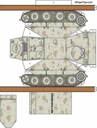 Танк т-26 развёртка