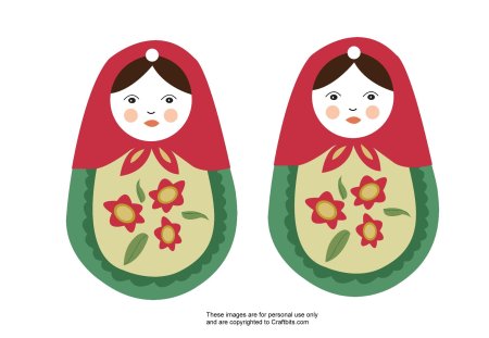 Матрешка аппликация для детей