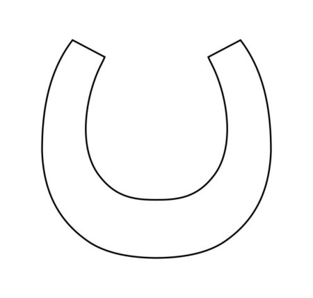 Трафарет подковы из картона