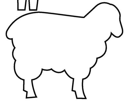 Овца трафарет