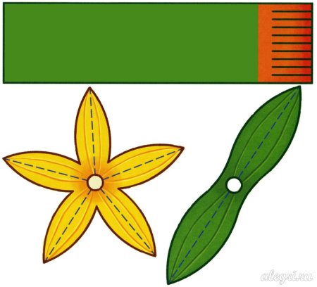 Нарцисс из бумаги шаблон