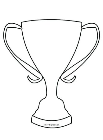 Кубок спортивный трафарет