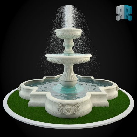 Фонтан 3d model архикад