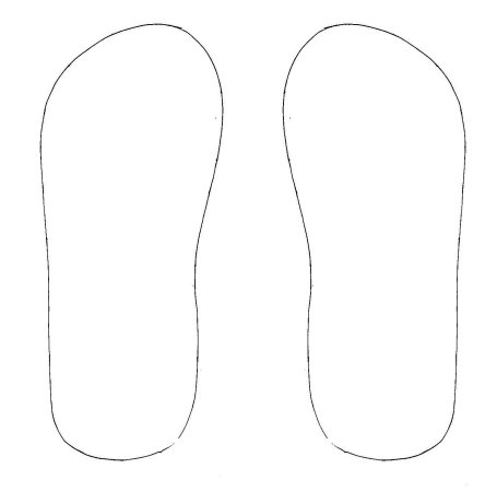 Шаблоны подошвы для тапочек