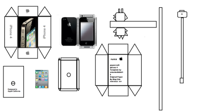 Iphone 11 из бумаги схема