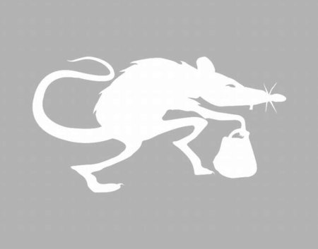Трафарет крысы для вырезания