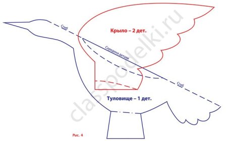 Журавлик из бумаги шаблон