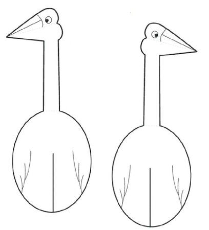 Поделка журавль