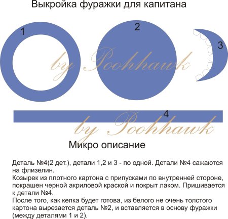 Выкройка фуражки